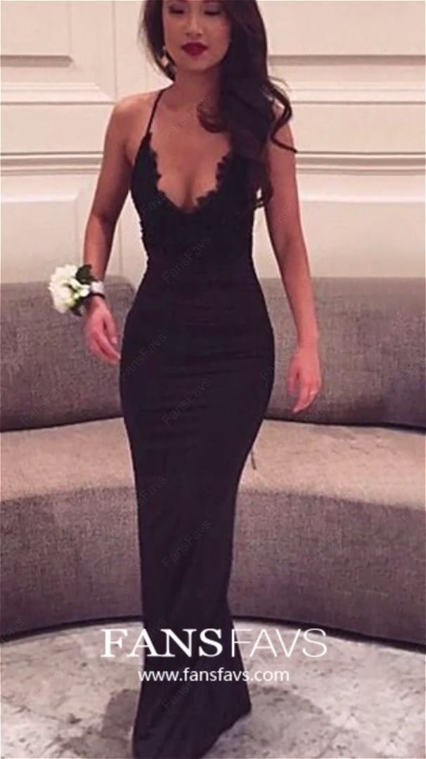 Sheath/Column V-neck Jersey Floor-length Appliques Lace 