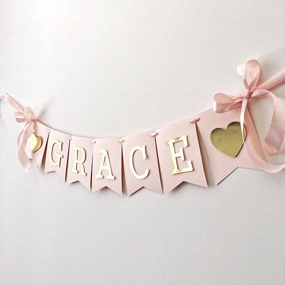 Happy Birthday Banner,baby shower,Personalizedbanners,Custom banners,baby party,Rose Gold Banners,1st Birthday Rose Gold Baby Name Birthday