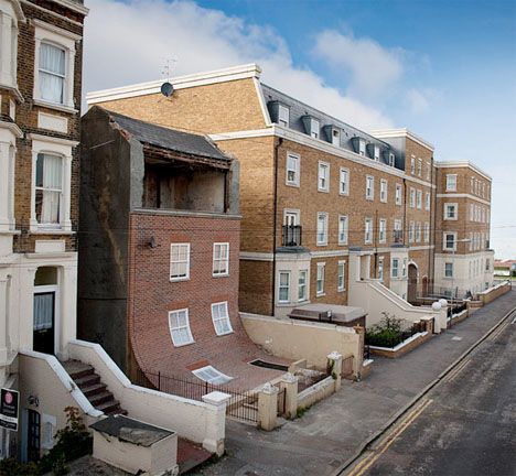 44 Best Empty Buildings Kent Images On Pinterest Abandoned Places Art Installation In Margate England An Existing Abandoned Building Is Given A Temporary Albeit Falling Facade