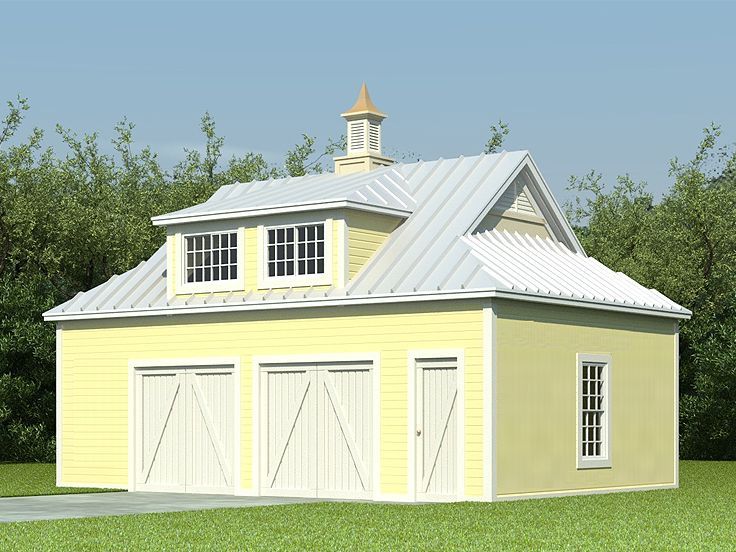 006G 0138 Country Style 2 Car Garage Plan With Loft 006G 0138 Country Style 2 Car Garage Plan With Loft