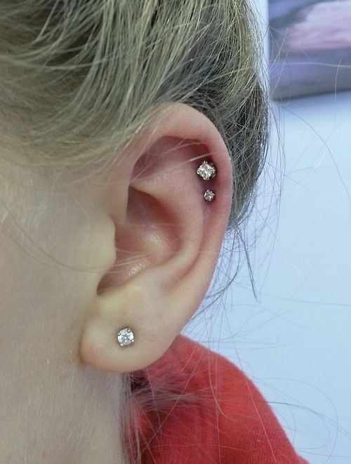 Ear Piercing Ideas For Females | Helix Piercing Ideas | Ear Piercing Ideas For G...