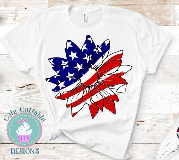 Download Patriotic Sunflower Svg Svg Svg Files For Cricut Sunflower Etsy Fourth Of July Shirts Vinyl Shirts Sunflower Clipart