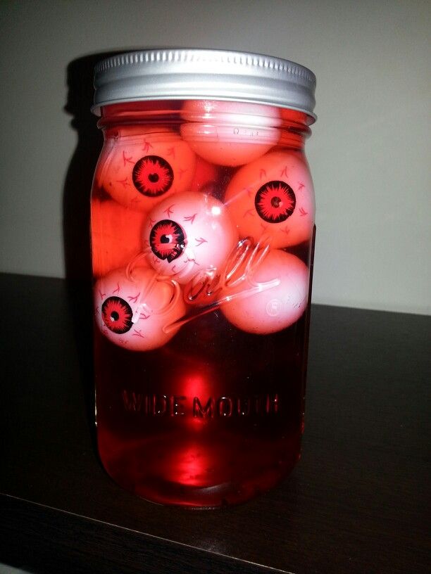mason jar water red food coloring bag of zombie eyeballs from dollar store - Halloween Decoration Stores Near Me mason jar water red food coloring bag of zombie eyeballs from dollar store - Halloween Decoration Stores Near Me