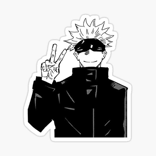 jujutsu kaisen gojo satoru sticker by em g in 2021 preppy stickers