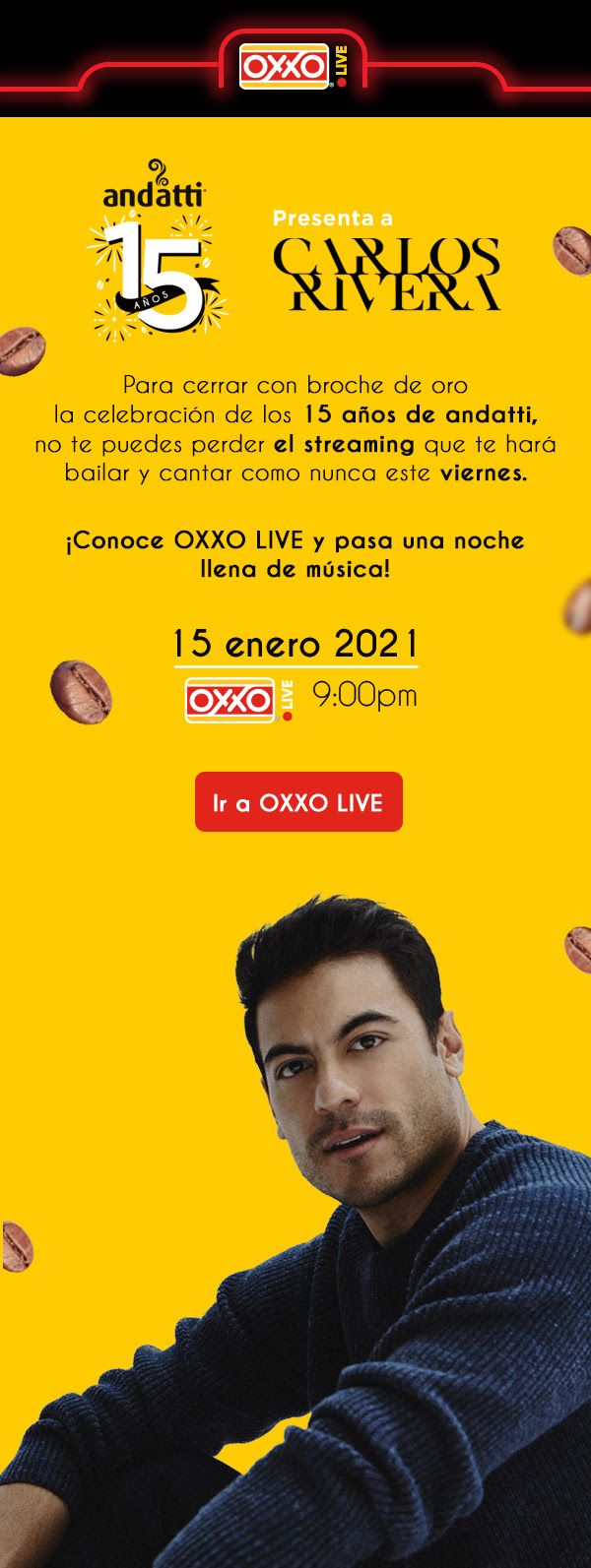 Oxxo Live Carlos Rivera En 2021 Anuncios Publicidad