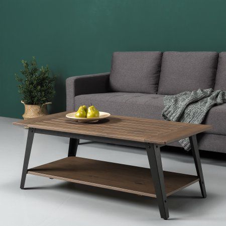 Zinus Woodrow Wood And Metal Coffee Table Furniture Zinus Woodrow Wood And Metal Coffee