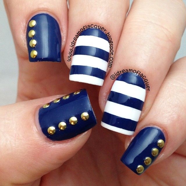 Best 10+ Sailor Nails Ideas On Pinterest Nautical Nail Designs Instagram photo by idreamoflacquer #nail #nails #nailart - Best 10+ Sailor Nails Ideas On Pinterest Nautical Nail Designs