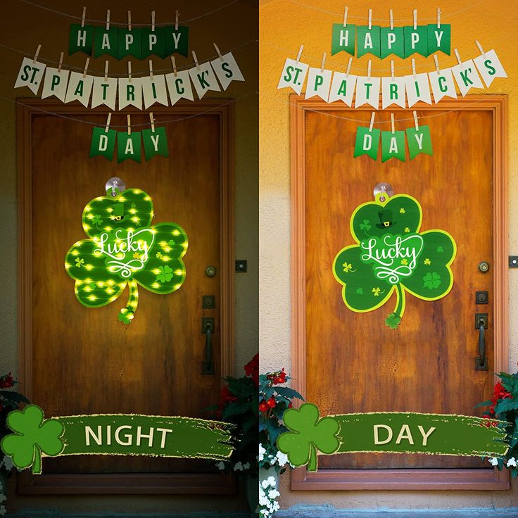 shamrock led st patricks day clover