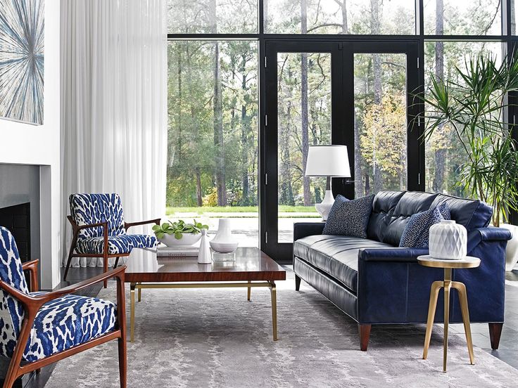 Lexington Furniture From Home Brands In Style Leather Sofa Living Room Sets Leather Sofa Living Room, Small Blue Leather Sofa