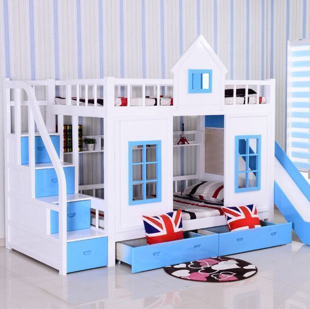 Wood Bunk Bed with Stairs and Slide option Kinderkamer Pinterest - logiciel de plan de maison 3d gratuit Wood Bunk Bed with Stairs and Slide option Kinderkamer Pinterest - logiciel de plan de maison 3d gratuit