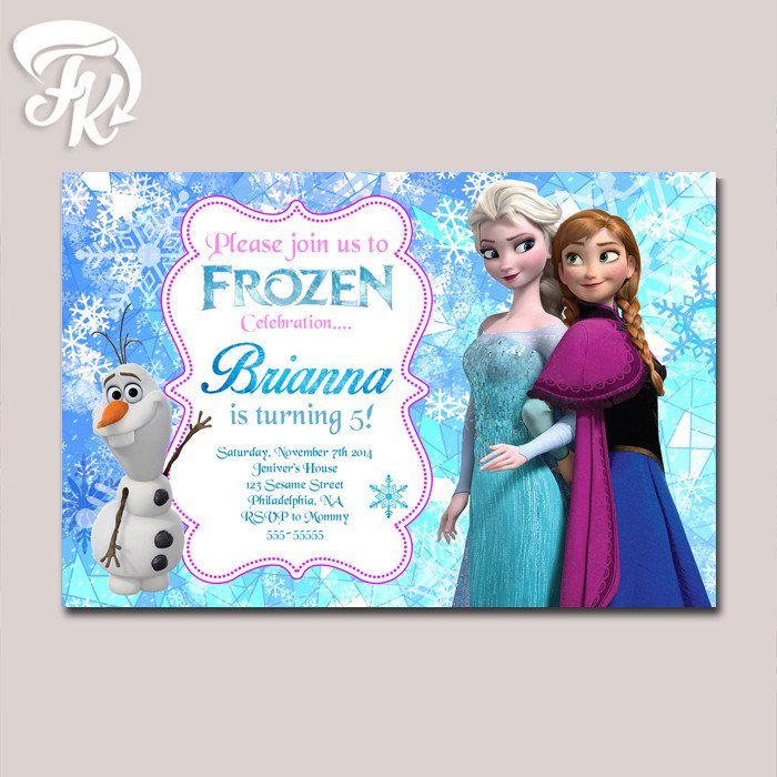 elsa birthday invitations