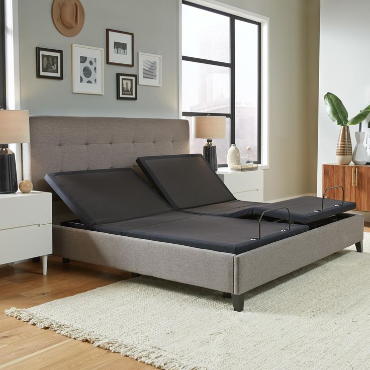Member S Mark Split King Premier Adjustable Base With Pillow Tilt And Massage Sam Club Bed Frame Beds Adjustable Bed Frame, Adjustable King Bed Frame With Storage