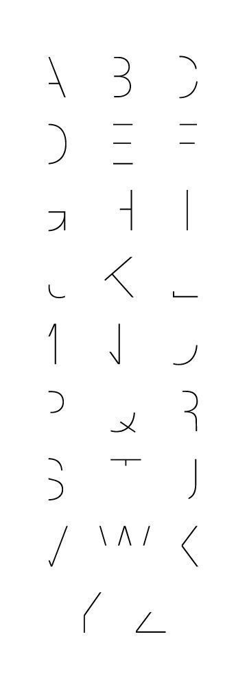 Minimalistisches Alphabet – Es ist nicht erstaunlich, wie unser Gehirn nur ein …
