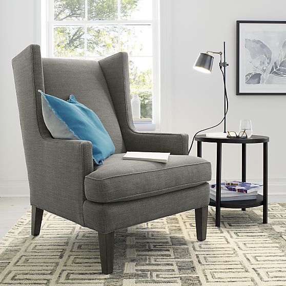 Luxe Wing Chair In Chairs Crate And Barrel Luxe Wing Chair In Chairs Crate And