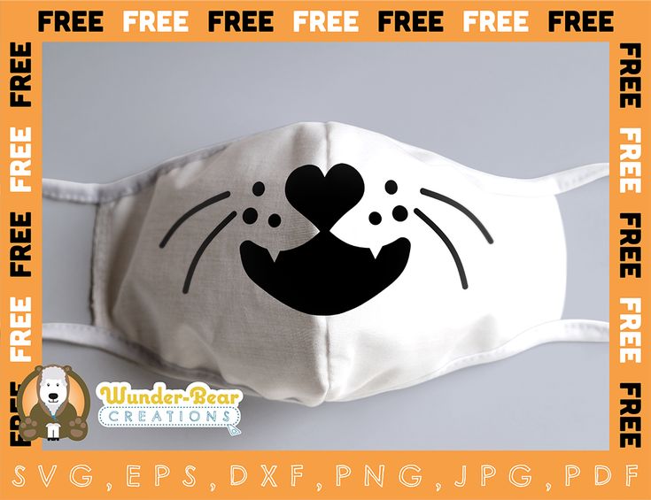 Download Free Svg Cat Svg For Face Mask Wunder Bear Creations Cat Face Mask Mask Face Mask Design