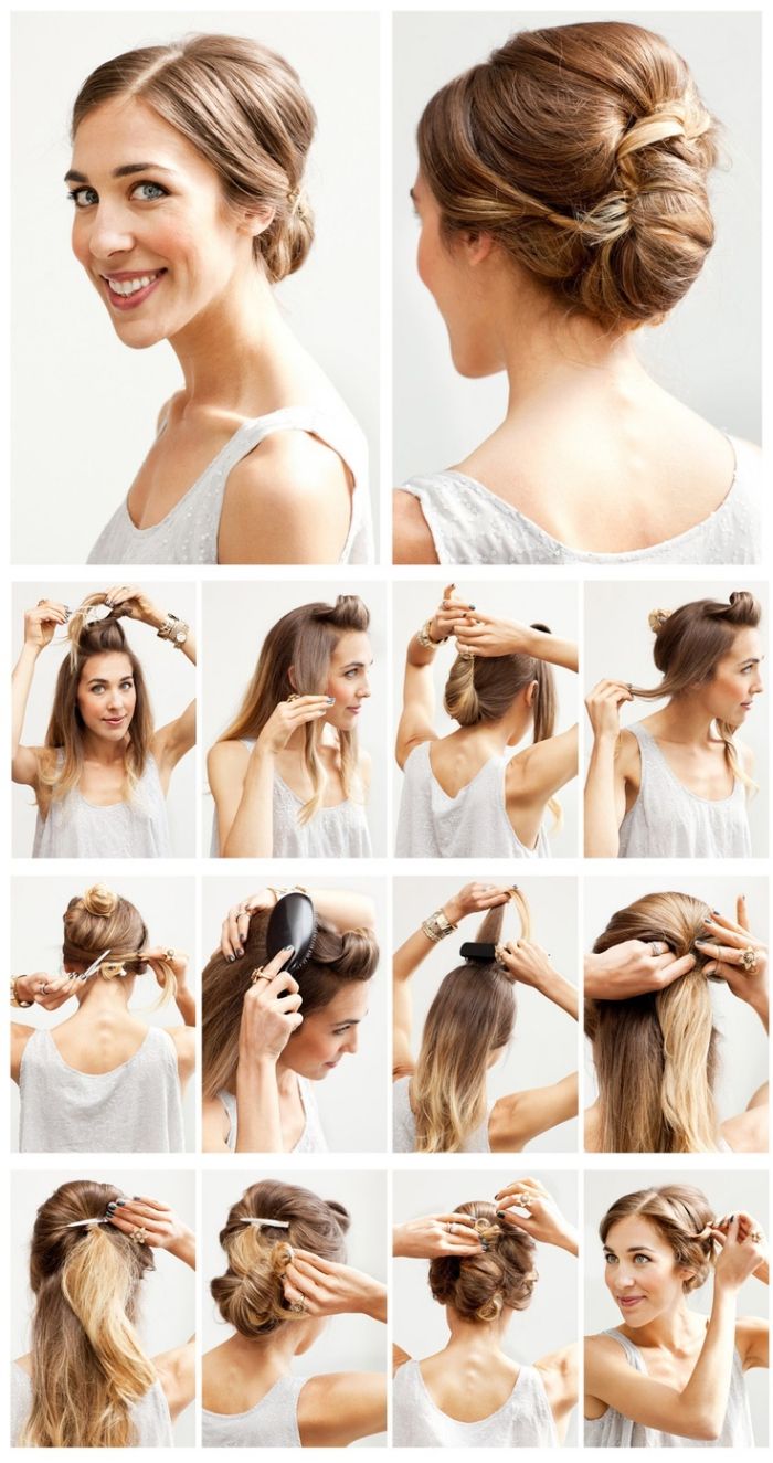 1001 Ideen Fur Schone Haarfrisuren Plus Anleitungen Zum Selbermachen Hochzeit Frisuren Lange Haare Hochsteckfrisuren Mittellang Frisur Hochgesteckt