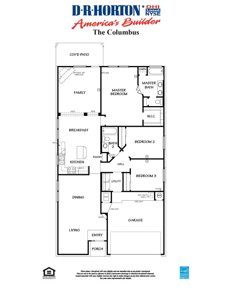 DR Horton Columbus floor plan Floor plans, Columbus