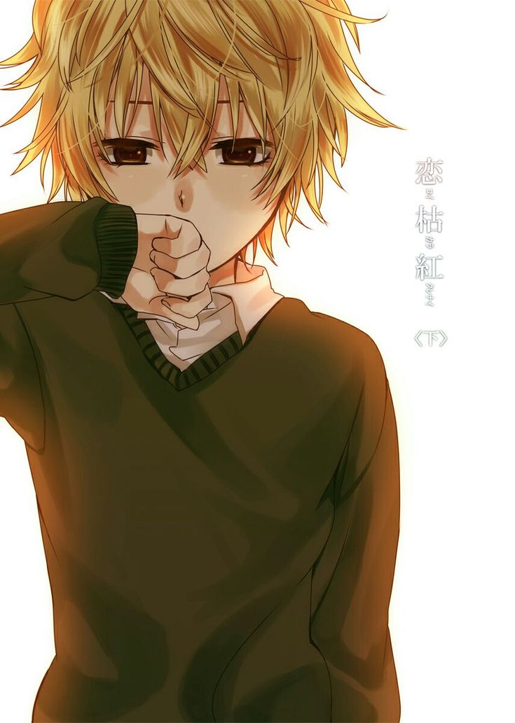 Anime boy yellow hair