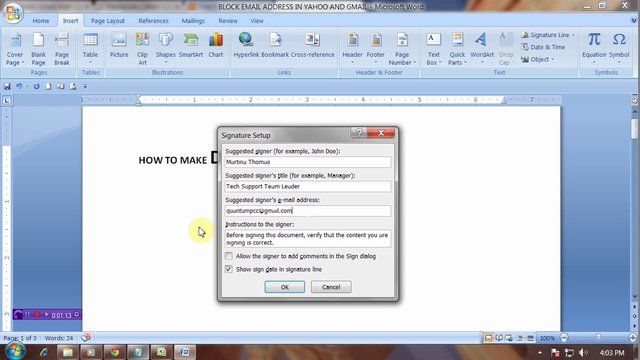 MS Word Digital Signature Tutorial | Ms word, Words, Application android