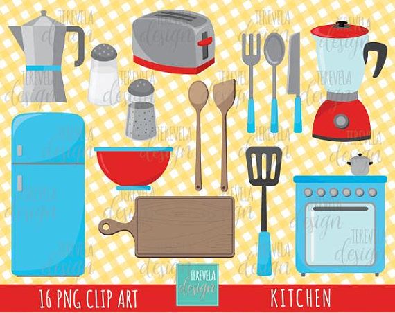 Kitchen Clipart Kitchen Tools Clipart Commercial Use Etsy Cooking Clipart Kitchen Clipart Clip Art