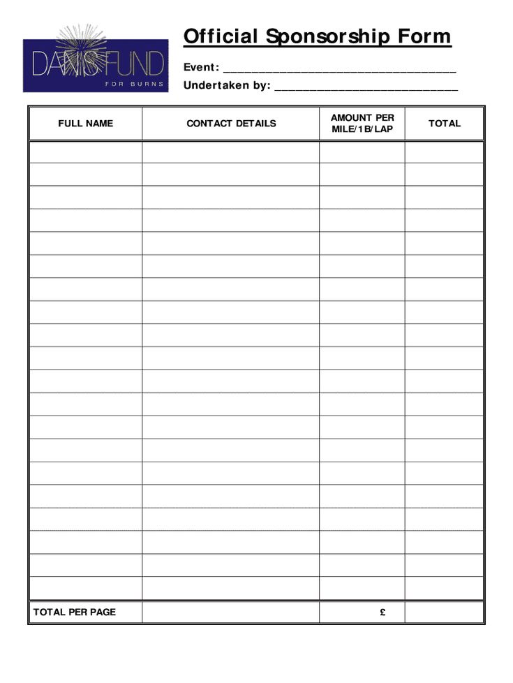 Sponsor Form Templates Fill Online, Printable, Fillable pertaining to Sponsor Form Templates Fill Online, Printable, Fillable pertaining to