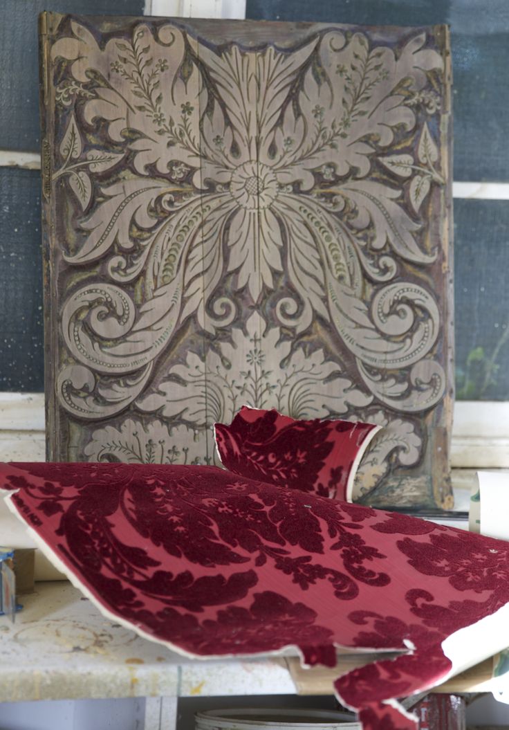 An Original Watts Hand Carved Wooden Block With The Corresponding An Original Watts Hand Carved Wooden Block With The Corresponding Wallpaper Blocked Pinterest
