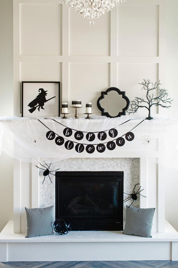 25 cool black and white halloween decorations ideas