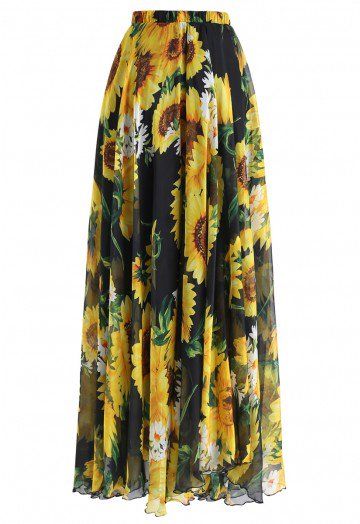 sunflower maxi skirt