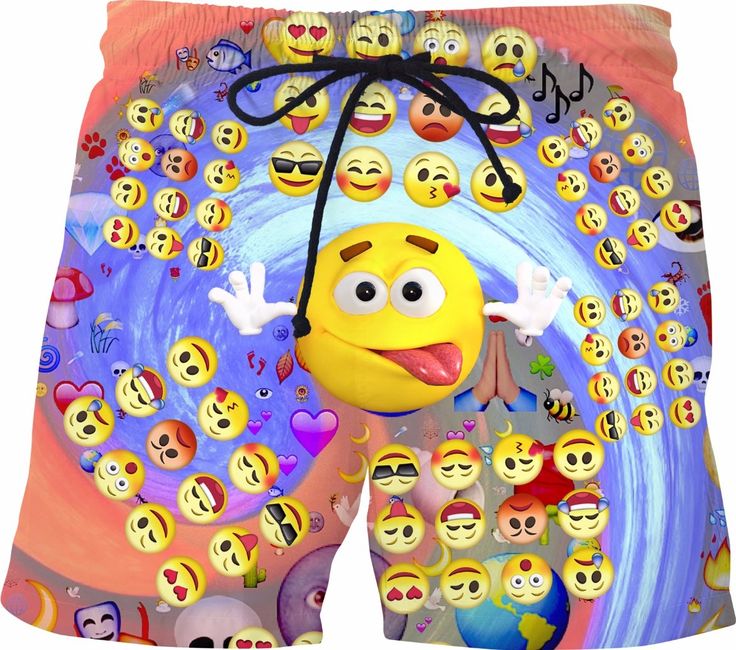 Emoji Emoticons Swim Shorts