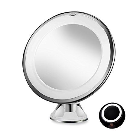 Sayard 10x Magnifying Lighted Vanity Makeup Mirror With Natural Sayard 10x Magnifying Lighted Vanity Makeup Mirror With Natural White Led 360 Degree Swivel Rotation