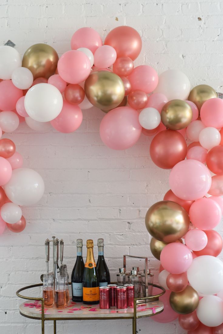 Gold and Pink Balloons Wedding Decorations Birthday Party Girls Baby Shower