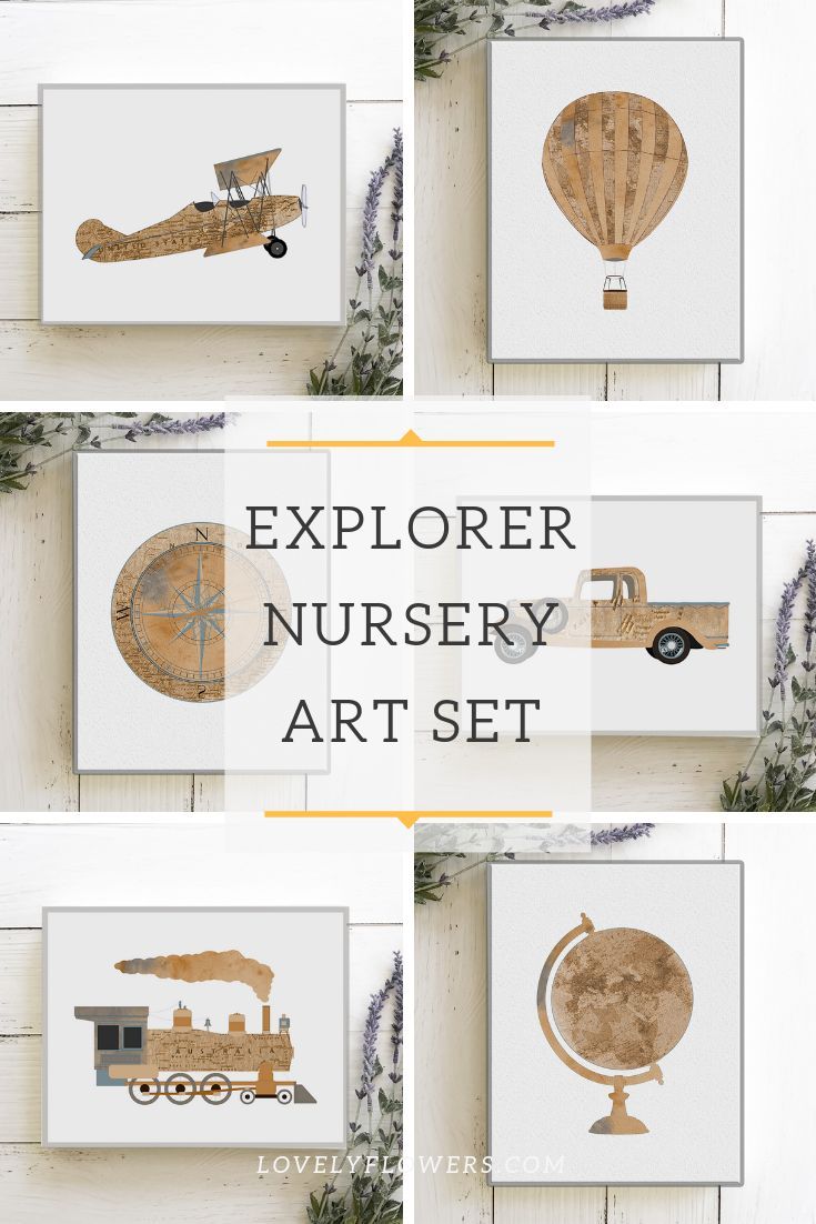 Travel Nursery Print Adventure Explorer Map Travel Nursery Print Adventure