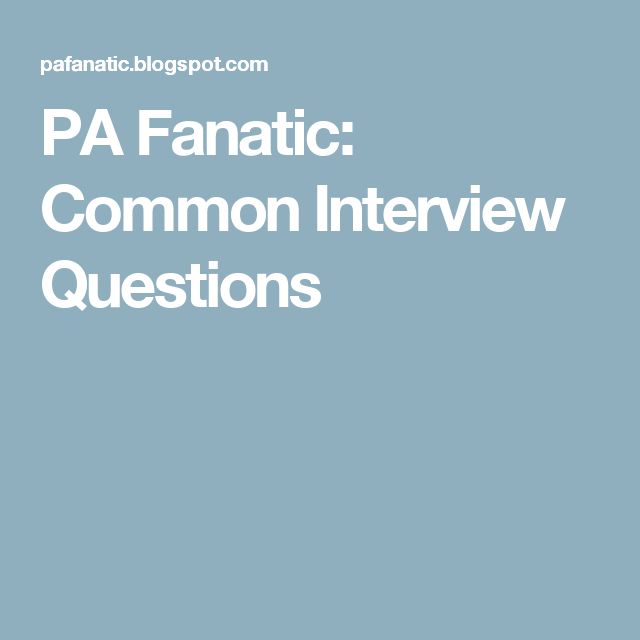pa interview questions and answers