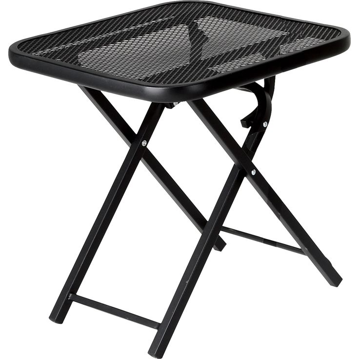 Garden Oasis Wrought Iron Folding Patio Table Outdoor Living Furniture Tables Side Tab Small Metal Garden Oasis Wrought Iron Folding Patio, Small Black Wrought Iron Outdoor Side Table