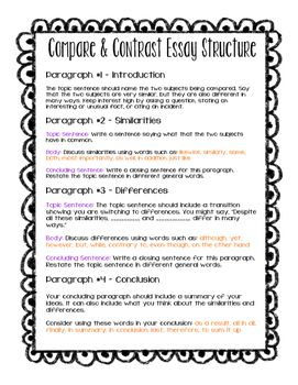 Compare contrast essay structure