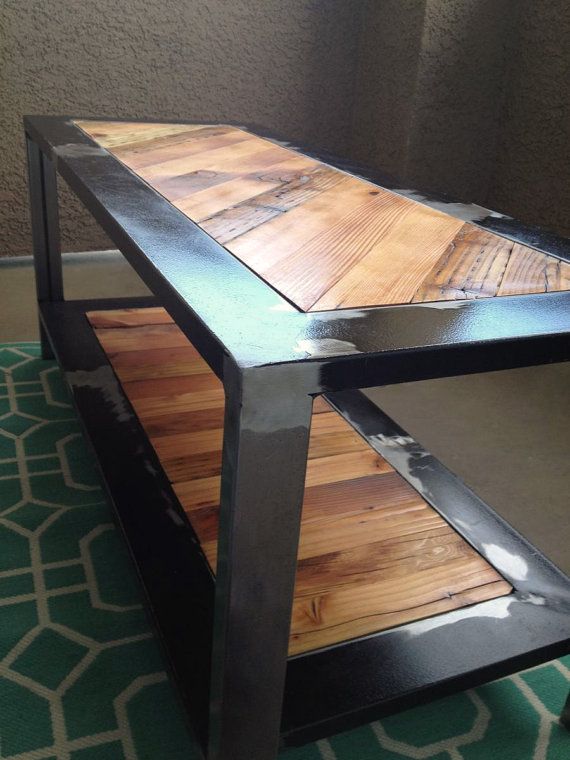 Rustic Coffee Table Reclaimed From Salvaged Wood And Rustic Coffee Table Reclaimed From Salvaged Wood And Metal On Etsy 299 00 Furniture In 2018 Pinterest