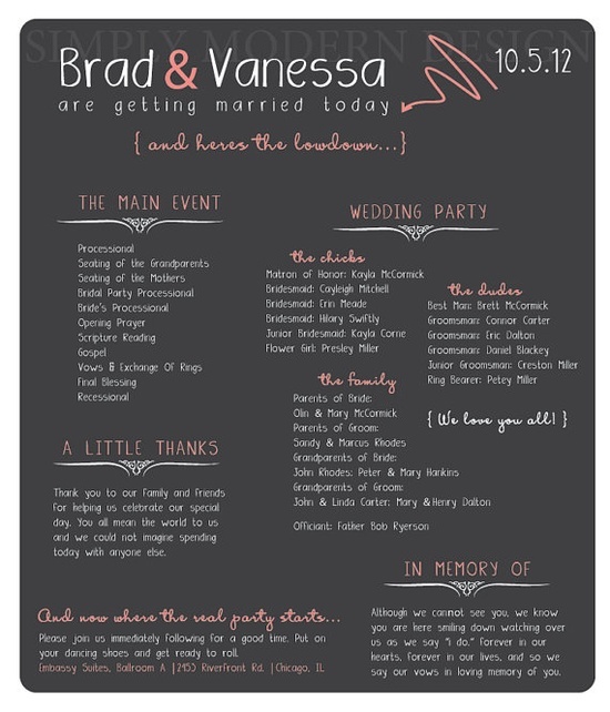 76 Best Ceremony Program Ideas Images On Pinterest Invitations Unique Wedding Ceremony Program Printable By Xsimplymoderndesignx 26 00