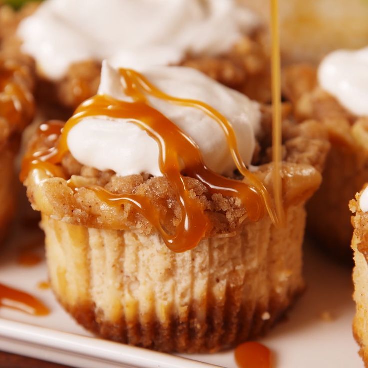 Apple pie is nice… but sweet apple crisp cheesecakes are SO much better. We pr… Apple pie is nice… but sweet apple crisp cheesecakes are SO much better. We pr…