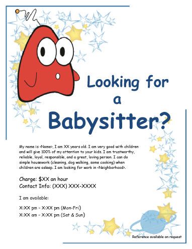 11 best baby sitting images on pinterest babysitting flyers baby what to do with your babysitter