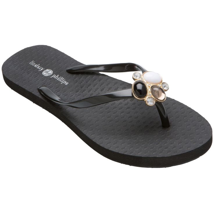 Lindsay Phillips Kelli Black Flip Flop NEW in 2024 Black flip flops