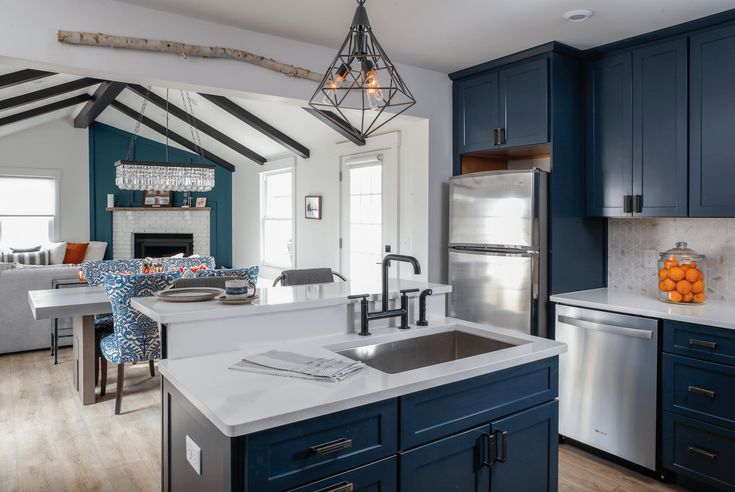 Kitchen Trend: Navy Blue Cabinets - Scott McGillivray | Open concept