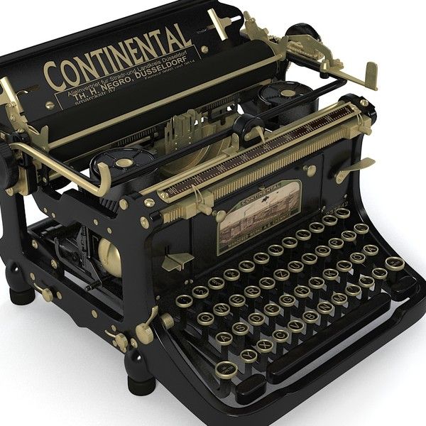 Continental Vintage Typewriter 3d Model Vintage Typewriters Typewriter Old Fashioned Typewriter Continental Vintage Typewriter 3d Model Vintage Typewriters Typewriter Old Fashioned Typewriter