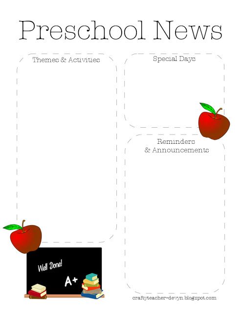 daycare newsletter templates