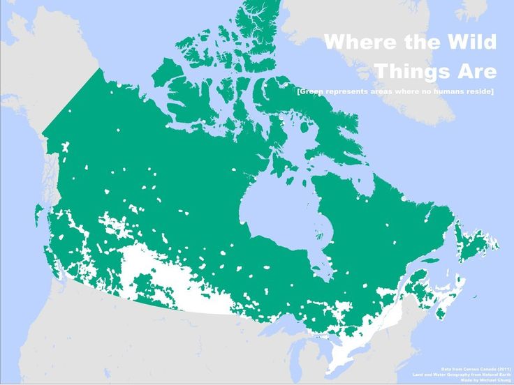 This Map Shows That Most Canadians Live Near The U S Border Leaving this-map-shows-that-most-canadians-live-near-the-u-s-border-leaving