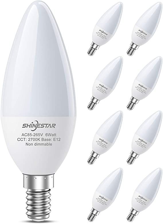 8 Pack E12 Led Bulbs Ceiling Fan Light 60w Equivalent 2700k Warm White Candelabra Bulb Chandelier With 8 Pack E12 Led Bulbs Ceiling Fan Light, Can I Use Regular Light Bulbs In A Ceiling Fan
