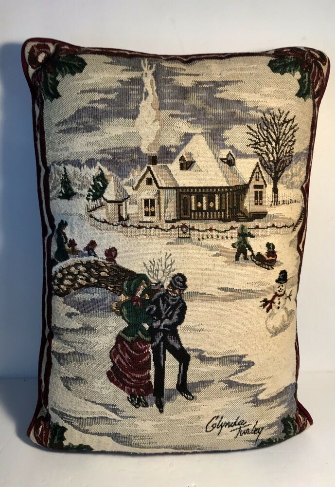Glynda Turley Winter Scene Throw Pillow Glynda Turley Winter Scene Throw Pillow