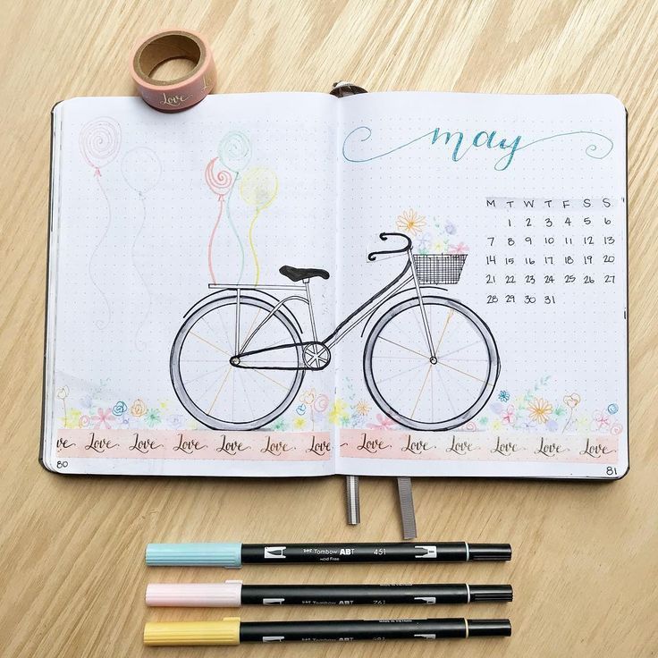 Draw A Bicycle In 6 Steps Bullet Journal Ideer Rittips Ritider