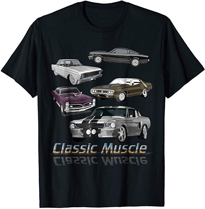 Classic American Muscle Cars Novelty Gift T-Shirt