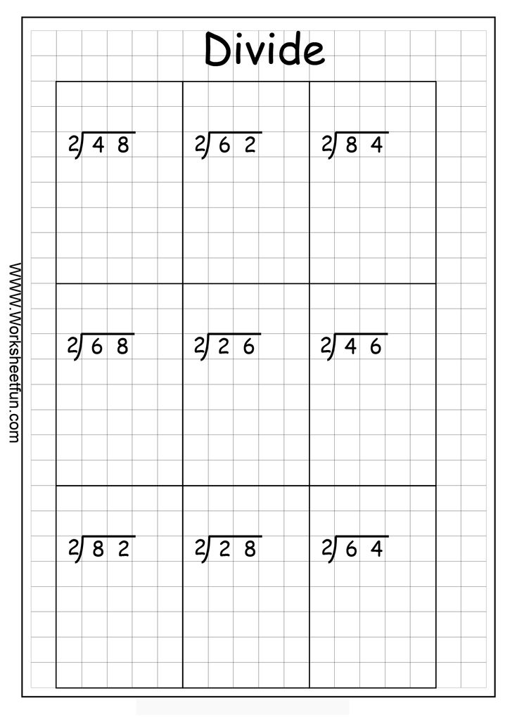 Long Division - 2 Digits By 1 Digit - No Remainder - 10 ...