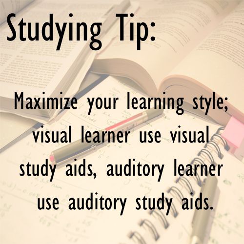 Study Tip Maximize Your Learning Style Visual Learner Use Visual